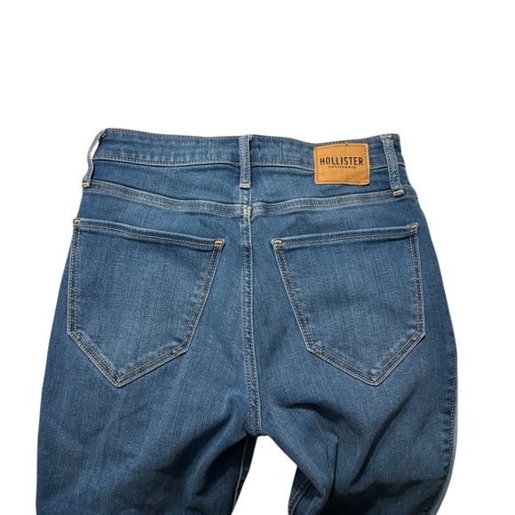 Hollister High Rise Vintage Flare Jeans 26 X 32 Two-Tone Blue Boho 90s 70s Indie - Picture 6 of 8